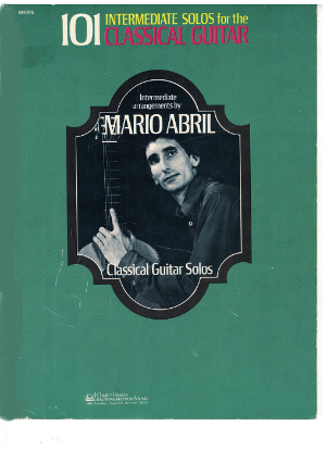 Picture of Mario Abril, 101 Intermediate Solos for the Classical Guitar (2nd Edition), fingerpicking guitar, sheet music folio