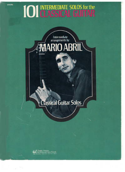 Picture of Mario Abril, 101 Intermediate Solos for the Classical Guitar (2nd Edition), fingerpicking guitar, sheet music folio