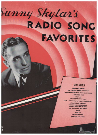 Picture of Sunny Skylar's Radio Song Favorites, sheet music songbook