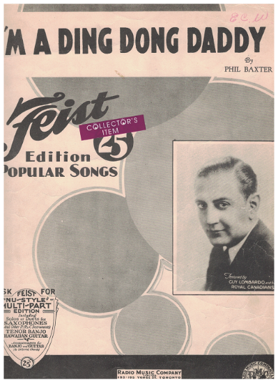 Picture of I'm a Ding Dong Daddy (from Dumas), Phil Baxter, original sheet music