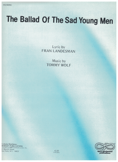 Picture of The Ballad of the Sad Young Men, from "The Nervous Set", Fran Landesman & Tommy Wolf, recorded by Tani Seitz, sheet music