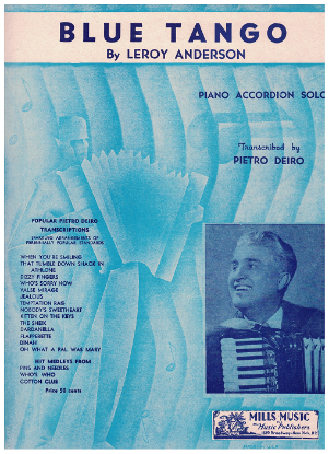 Picture of Blue Tango, Leroy Anderson, arr. Pietro Deiro for accordion solo, sheet music