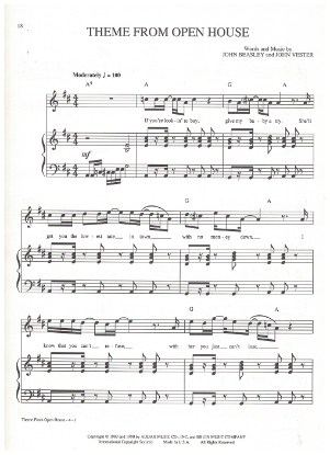 Picture of Theme from "Open House", John Beasley & John Vester, sheet music