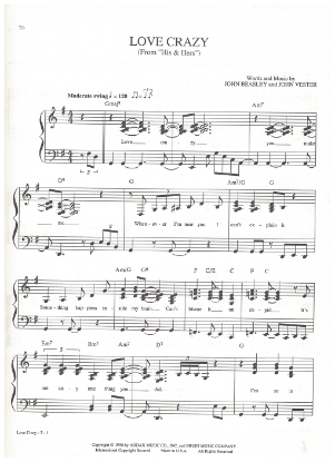 Picture of Love Crazy (Theme from "His and Hers"), John Beasley & John Vester, sheet music
