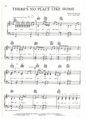 Picture of There's No Place Like Home, theme from TV series "227", Ray Colcord, sheet music