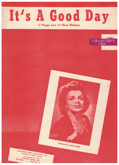 Picture of It's a Good Day, from movie "With a Song in My Heart", Peggy Lee & Dave Barbour