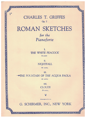Picture of The Fountain of the Acqua Paola, from "Roman Sketches" Op. 7, Charles T. Griffes, piano solo