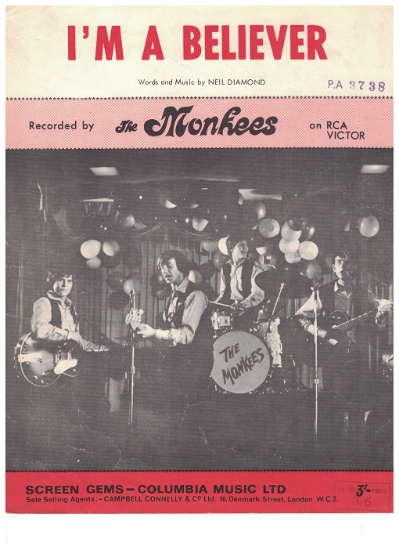 Picture of I'm a Believer (picture 2), Neil Diamond, recorded by The Monkees, sheet music
