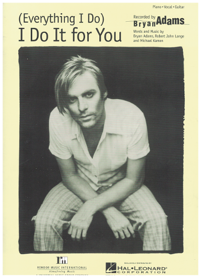 Picture of (Everything I Do) I Do It for You, from movie "Robin Hood: Prince of Thieves", Bryan Adams et al, sheet music