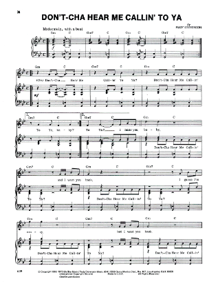 Picture of Don't-Cha Hear Me Callin' To Ya, Rudy Stevenson, recorded by The 5th Dimension, sheet music