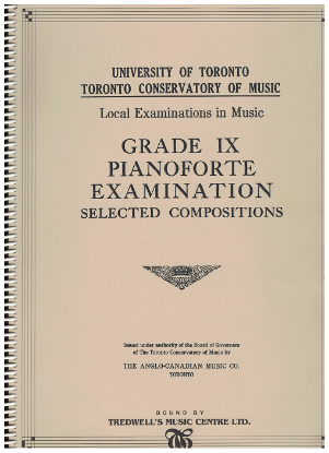 Picture of 1927, Royal Conservatory of Music, Grade  9 Piano Exam Book, 1927 Edition, University of Toronto