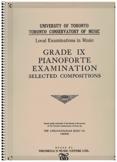 Picture of 1927, Royal Conservatory of Music, Grade  9 Piano Exam Book, 1927 Edition, University of Toronto