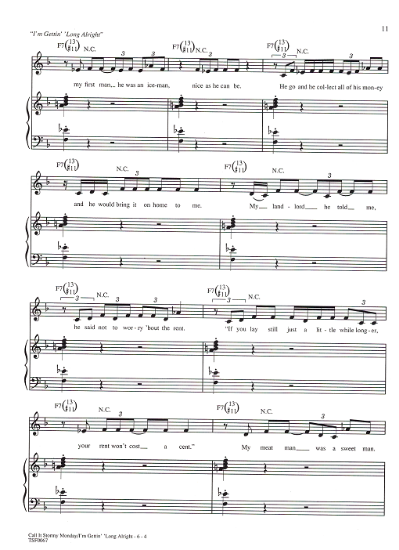 Picture of I'm Gettin' 'Long Alright (& Call It Stormy Monday), medley version from Broadway revue "Black & Blue", Bobby Sharp & Chas. Singleton, pdf copy 
