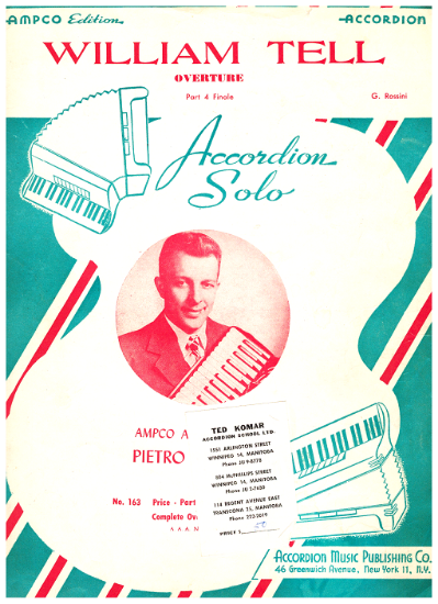 Picture of William Tell Overture Part 4 Finale, G. Rossini, arr. Pietro Deiro, accordion solo sheet music