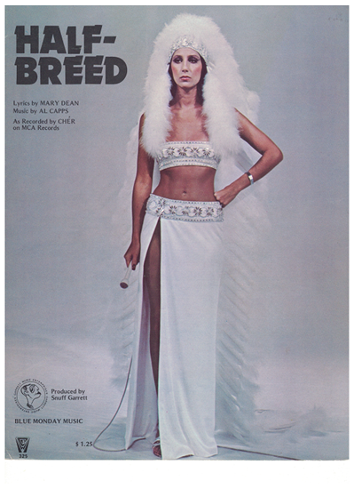 Picture of Half-Breed, Mary Dean & Al Capps, recorded by Cher, sheet music
