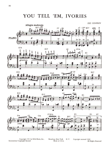 Picture of You Tell 'Em Ivories, Zez Confrey