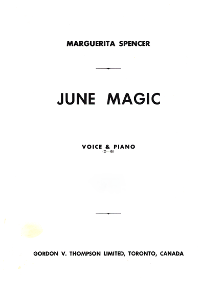 Picture of June Magic, Marguerite Spencer, high voice solo sheet music
