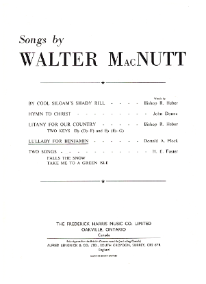 Picture of Lullaby for Benjamin, Walter MacNutt, med-high voice solo sheet music