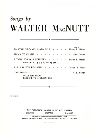 Picture of Hymn to Christ, Walter MacNutt, words by John Donne, low voice solo sheet music