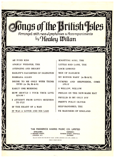 Picture of It Was a Lover and His Lass, Healey Willan, words by Thomas Morely