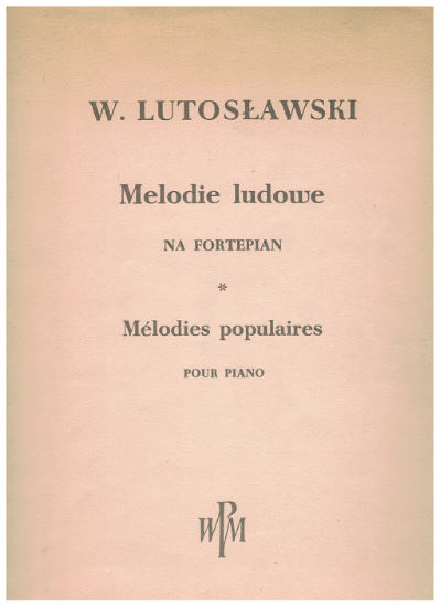 Picture of 12 Popular Polish Melodies, arr. Witold Lutoslawski, piano solo sheet music folio