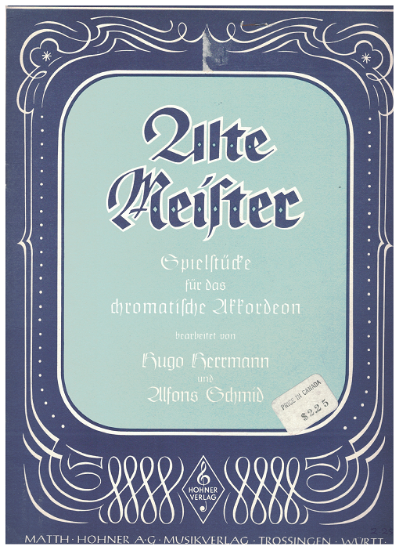 Picture of Old Masters (Alte Meister) for Accordion, ed. Hugo Hermann & Alfons Schmid