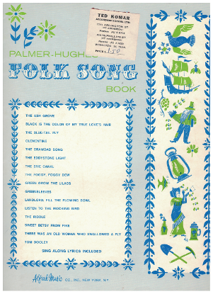 Picture of Palmer-Hughes Folk Song Book, accordion sheet music folio