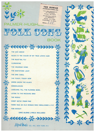 Picture of Palmer-Hughes Folk Song Book, accordion sheet music folio