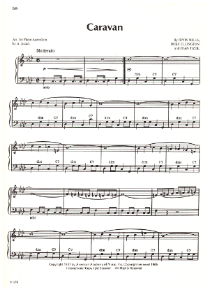 Picture of Caravan, Irving Mills/ Duke Ellington/ Juan Tizol, arr. for accordion solo by Andy Arcari, sheet music