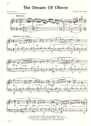 Picture of The Dream of Olwen, Charles Williams, arr. for accordion solo by Michael Edwards, sheet music