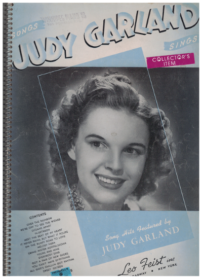 Picture of Songs Judy Garland Sings, sheet music songbook