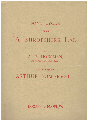 Picture of A Shropshire Lad, A. E. Housman & Arthur Somervell, a song cycle for baritone voice, songbook
