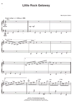 Picture of Little Rock Getaway, Joe Sullivan, arr. for accordion solo by Kenny Kotwitz, sheet music