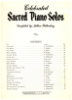 Picture of Sacred Piano Solos, "A Funeral & Wedding Folio", ed. Milton Rettenberg