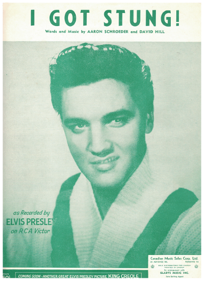 Picture of I Got Stung, Aaron Schroeder & David Hill, recorded by Elvis Presley