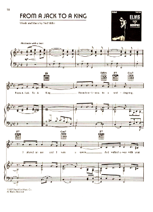 Picture of From a Jack to a King, Ned Miller, recorded by Elvis Presley