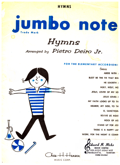 Picture of Jumbo Note Hymns for Accordion, arr. Pietro Deiro