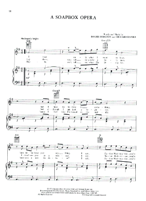 Picture of A Soapbox Opera, Roger Hodgson & Richard Davies, from "Crisis What Crisis", recorded by Supertramp, sheet music