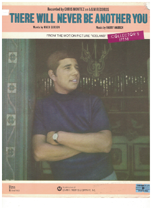 Picture of There Will Never Be Another You (1966 edition), Mack Gordon & Harry Warren, recorded by Chris Montez, sheet music