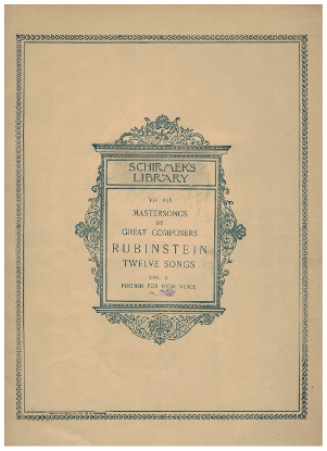Picture of 12 Songs for High Voice Vol. 2 (6 songs), Anton Rubinstein, sheet music songbook