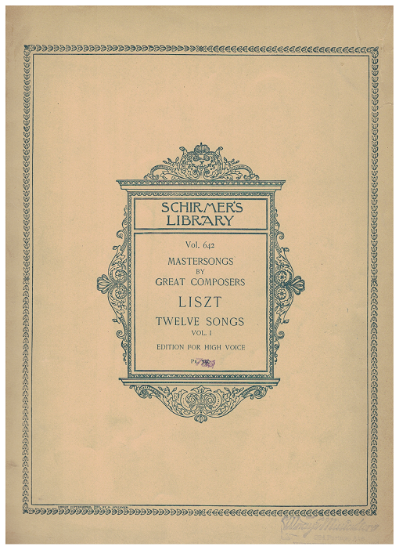 Picture of 12 Songs for High Voice Vol. 1 (6 songs), Franz Liszt, sheet music songbook