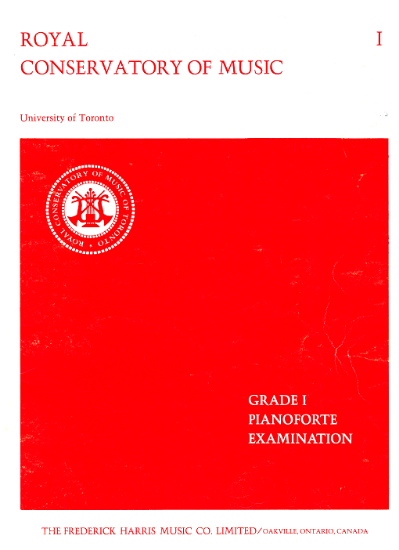 Picture of 1981, Royal Conservatory of Music, Grade 1 Piano Exam Book, 1981 Edition, University of Toronto, sheet music folio