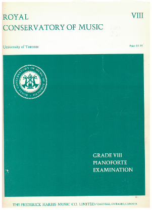 Picture of 1978, Royal Conservatory of Music, Grade 8 Piano Exam Book, 1978 Edition, University of Toronto, sheet music folio