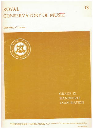 Picture of 1972, Royal Conservatory of Music, Grade 9 Piano Exam Book, 1972 Edition, University of Toronto, sheet music folio