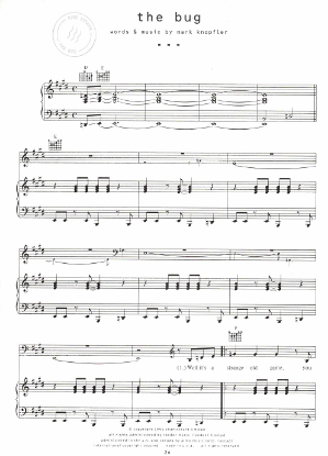 Picture of The Bug, Mark Knopfler, recorded by Dire Straits, sheet music