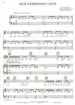 Picture of Old Fashioned Love, Gary Goetzman & Mike Piccirillo, recorded by Smokey Robinson, sheet music