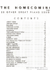 Picture of The Homecoming and 25 Other Great Piano Solos, sheet music folio