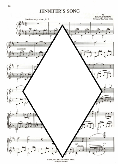 Picture of Jennifer's Song, Hagood Hardy, arr. Frank Metis, piano solo, sheet music