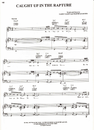 Picture of Caught Up in the Rapture, Garry Glenn & Dianne Quander, recorded by Anita Baker, sheet music