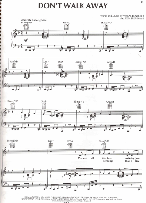 Picture of Don't Walk Away, Vassal Benford & Ron Spearman, recorded by Jade, sheet music